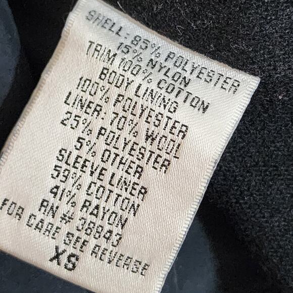 Larry Levine XS Black Pea Coat Jacket - Picture 4 of 5